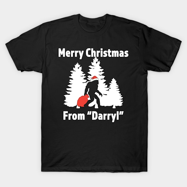 Merry Chiristmas From Daryl - Great Christmas Gift for the Believer - White Lettering & Multi Color Logo design2 T-Shirt by RKP'sTees